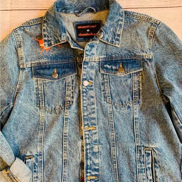 Members Only Nicklodeon Jean Jacket- Medium - Picture 4 of 6